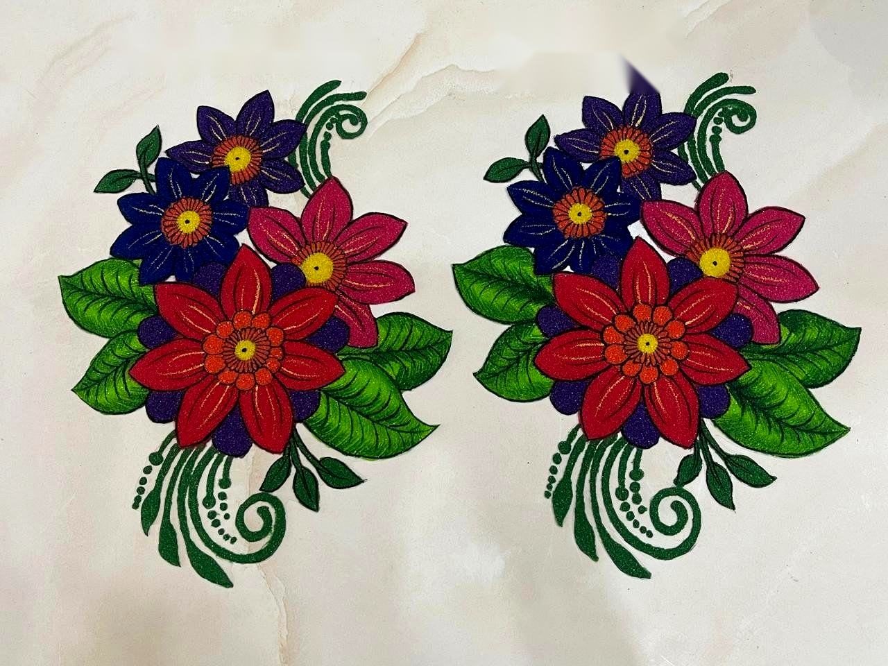 Festive Floral Door Arch Rangoli