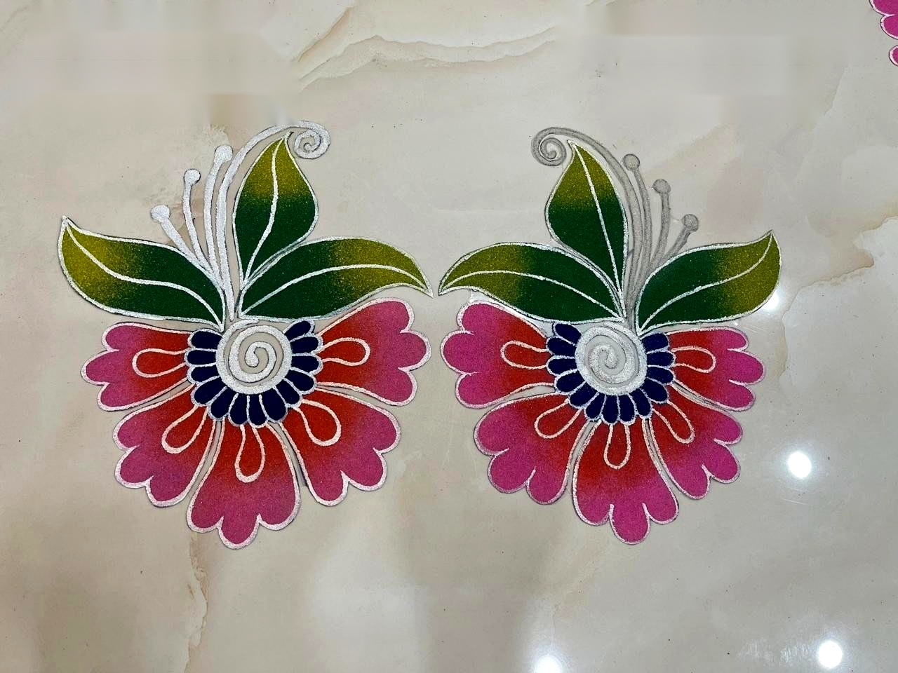 Flower & Leaf Door Rangoli Arch