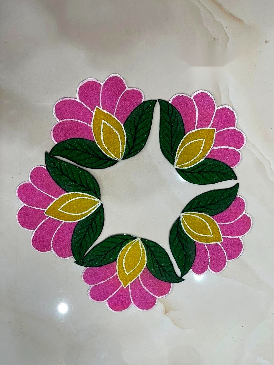Pink Petal Floral Ring Accent