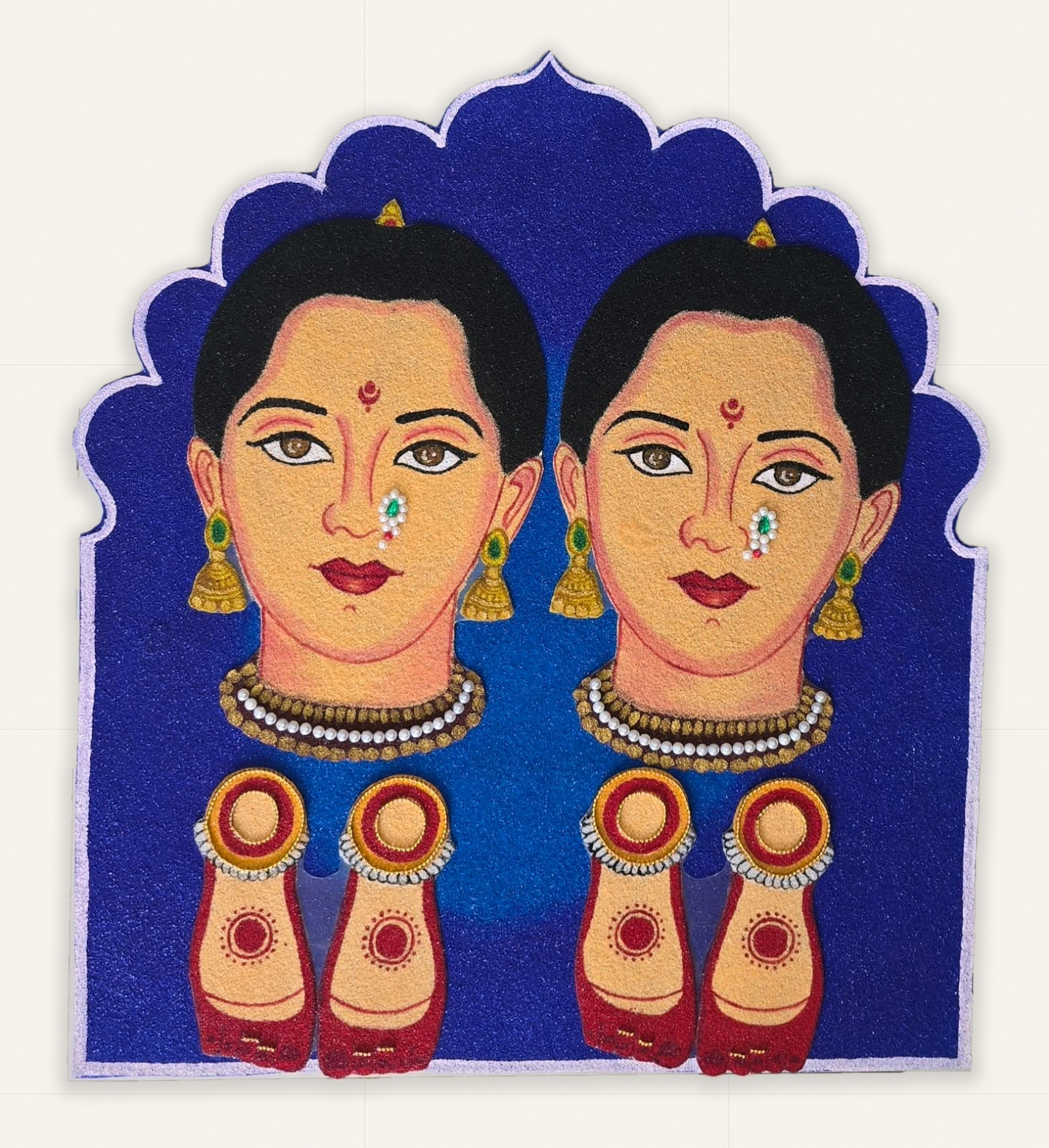 Gaurai Twin Faces & Sacred Feet Set