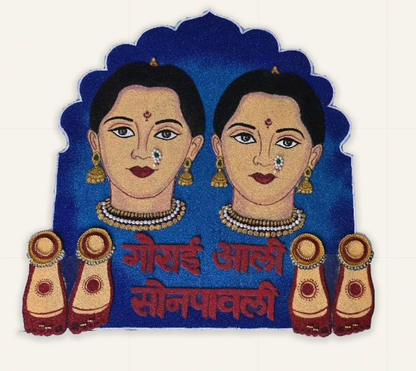 Gaurai Aagman with Dual Pair Sacred Feet