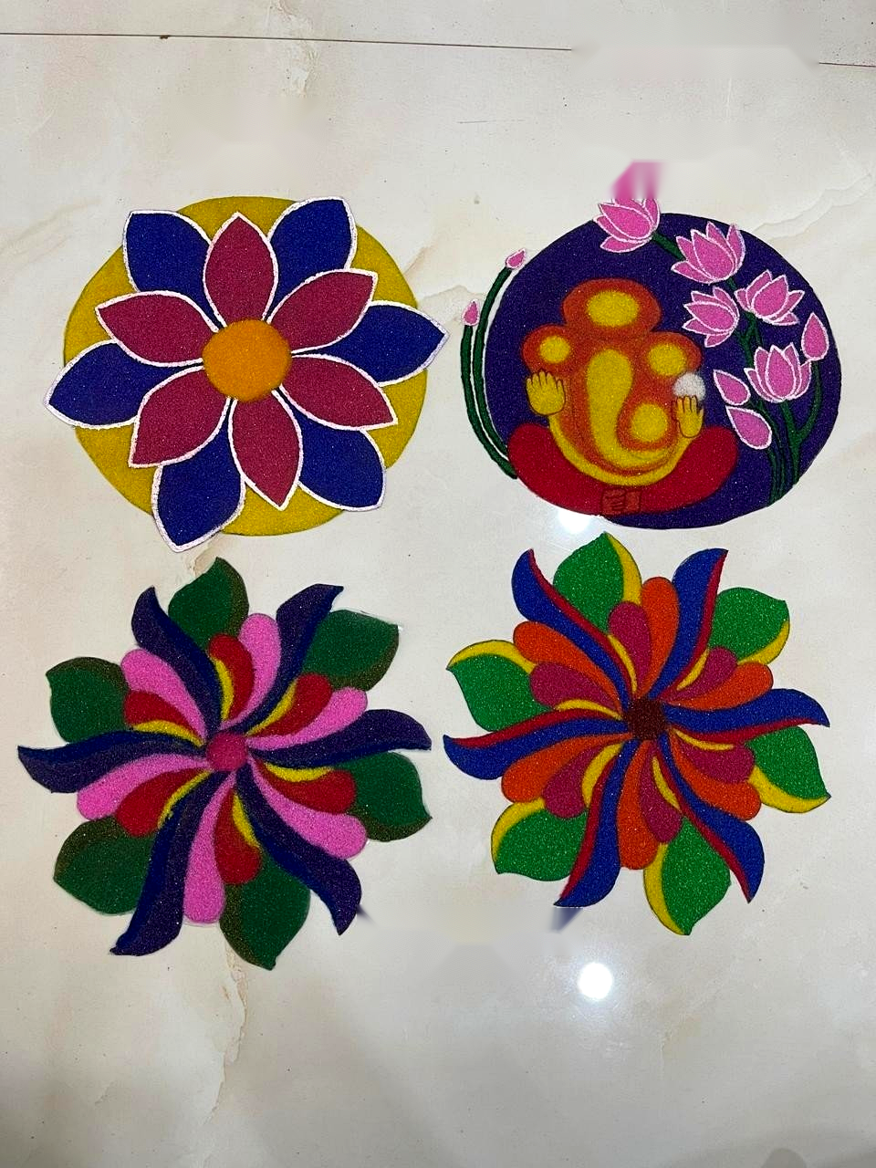 Ganesh & Multicolour Mandalas