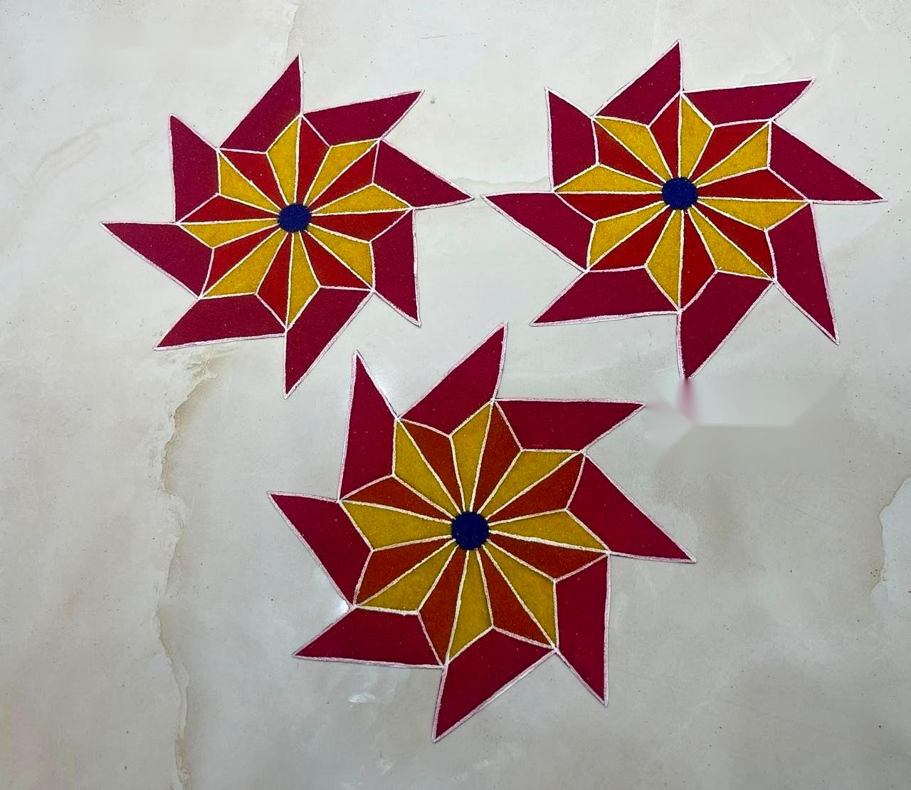 Star Rangoli Centerpiece