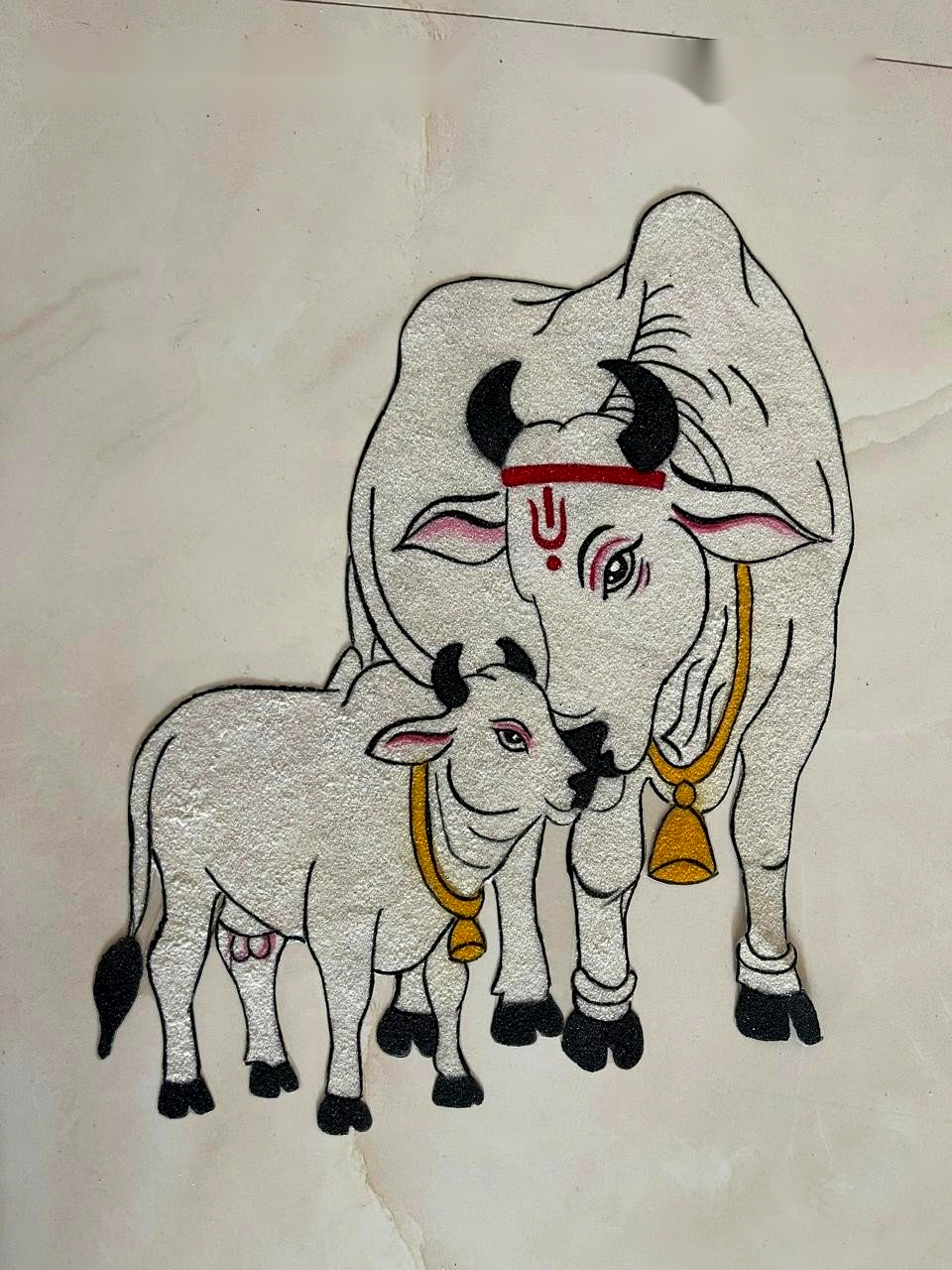 Vasubaras Cow & Calf (Gau Mata) Rangoli