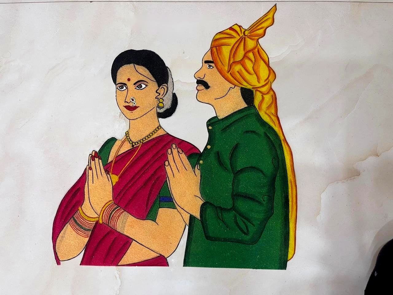 Maharashtrian Couple in Traditional Attire