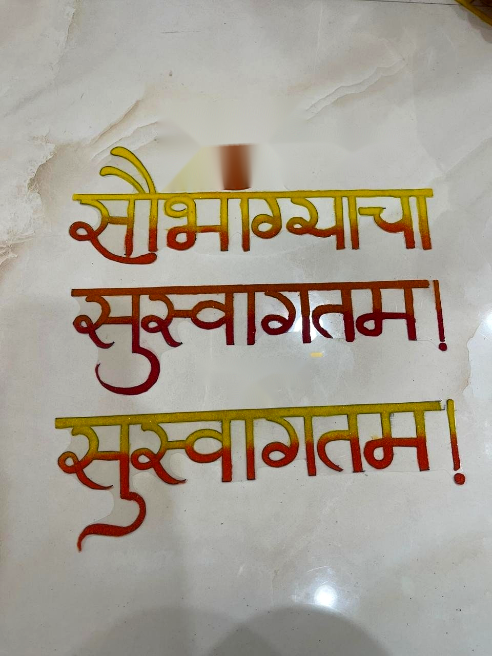 Devanagari Calligraphy Door Cutouts