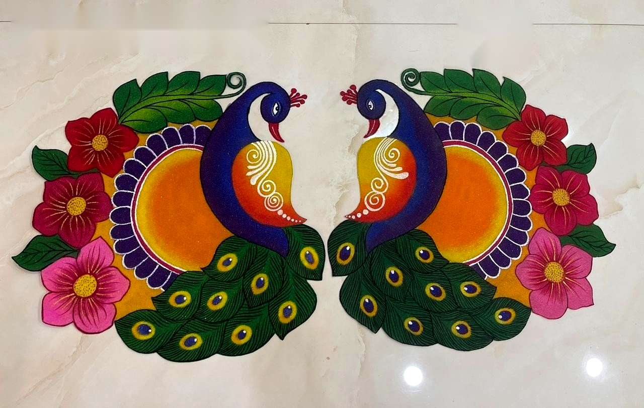 Mayur Peacock Medium Pair