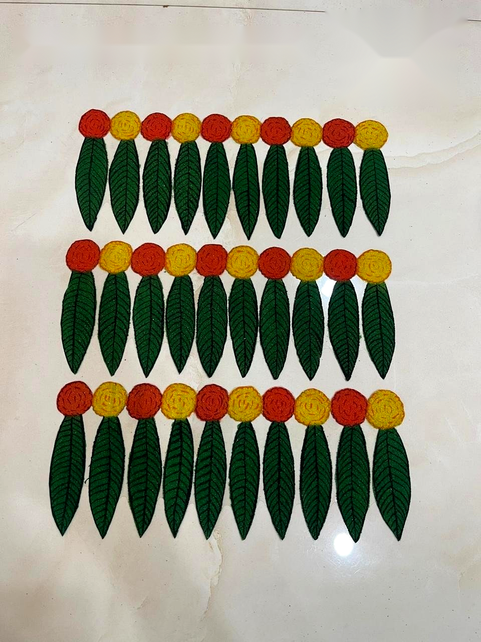 Marigold / Zhendu Floral Garland Border