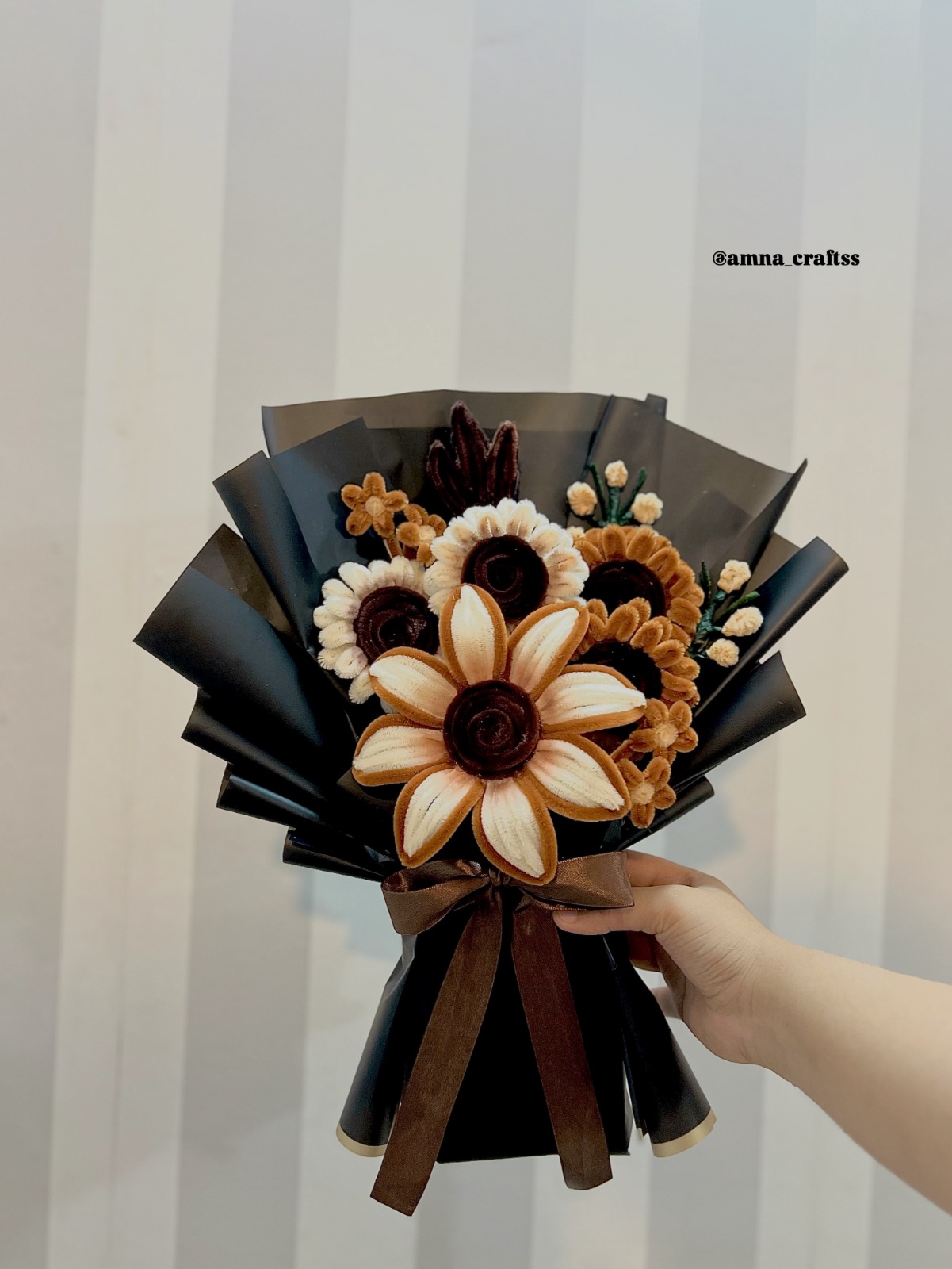 Festive Sunflower & Daisy Crochet Stems